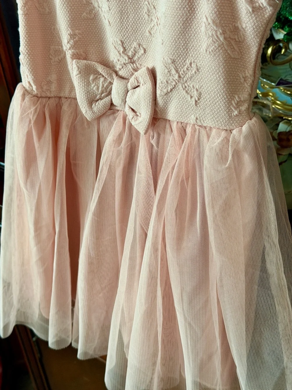 Pink Girls' Coat with Dress Set